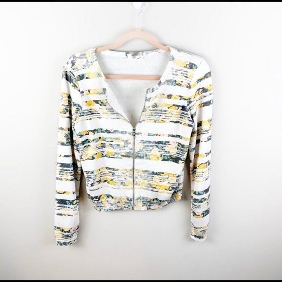 Moth Anthropologie Zip Up Floral Jacket - Picture 3 of 8
